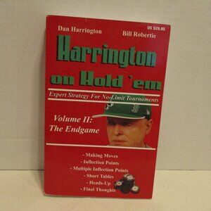 Harrington On Holdem Medium Red Black White Graphic Strategy Poker Book
